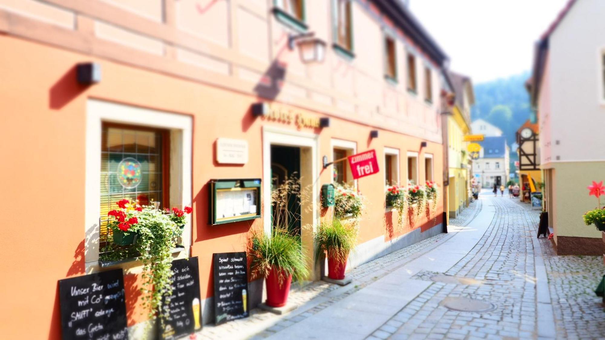 Gasthaus& Pension Zum Roten Haus Bad Schandau Dış mekan fotoğraf